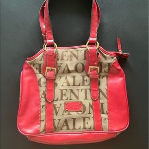 Brown & Red Thrifted Bag Large